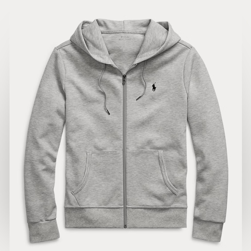 🆕 Polo Ralph Lauren Double-Knit Full-Zip Hoodie. “Light Sport Heather”, 2XL